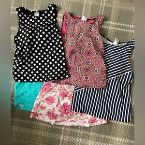 Lands End swimwear bundle tops, shorts, skirt 8-10